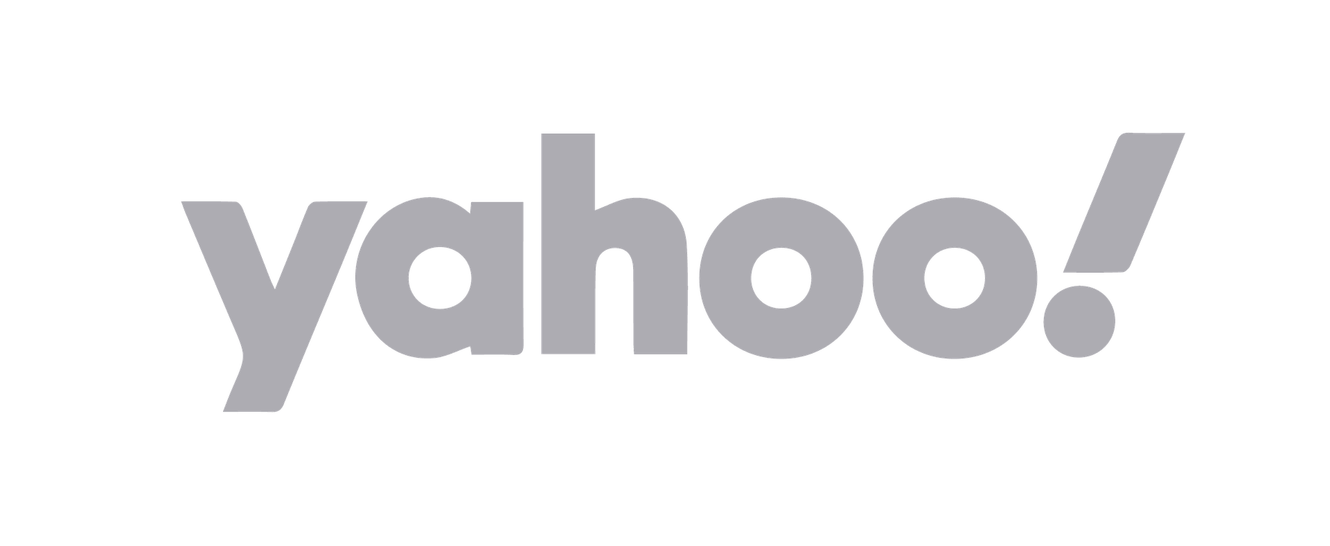 The image features the Yahoo! logo in a simple gray design.