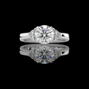1.92 Cts 14k White Gold Round Shape 3 Stones Ring - Video