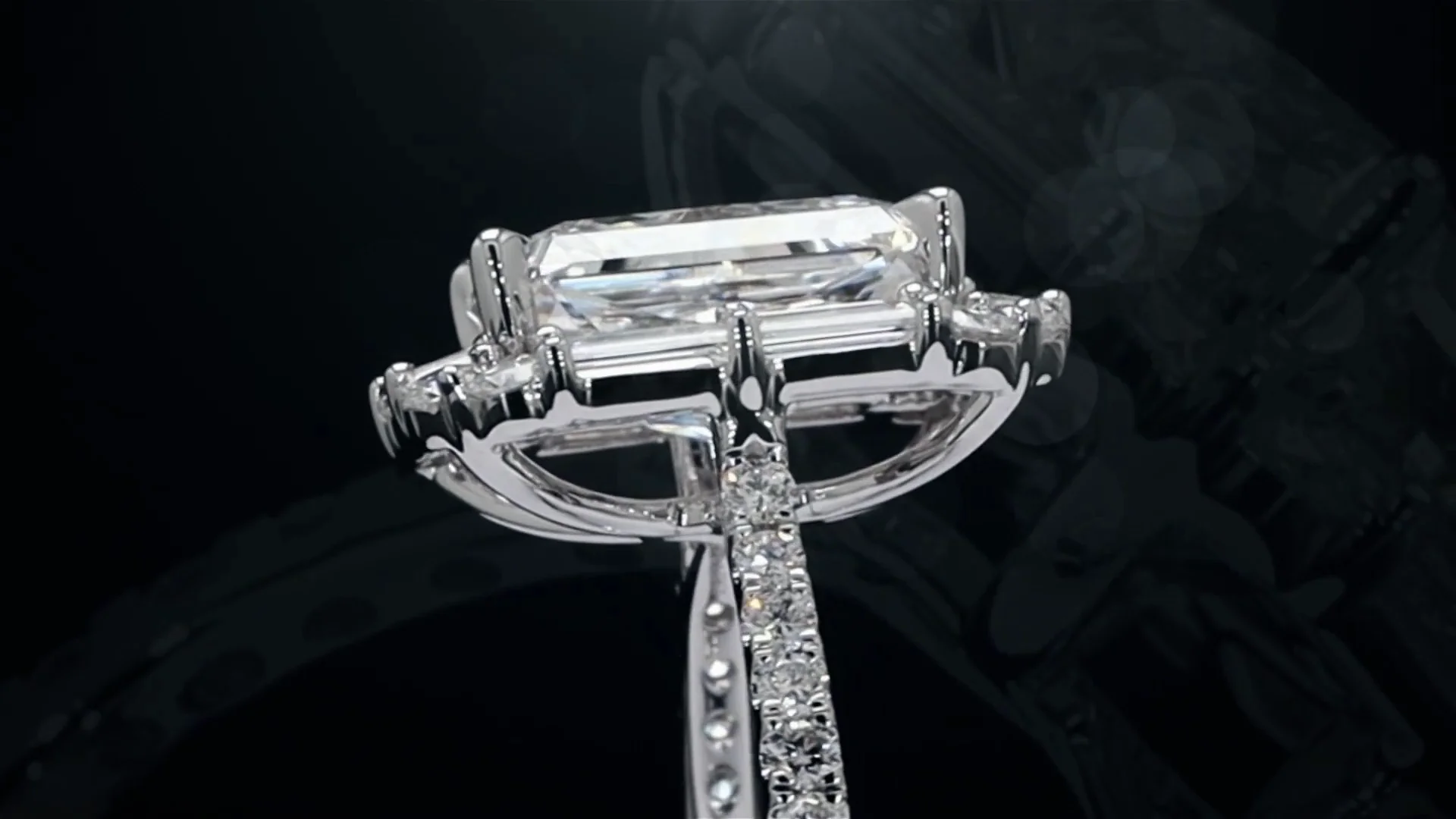 5.57 Cts 14k White Gold Radiant Shape Special Ring - Image 2