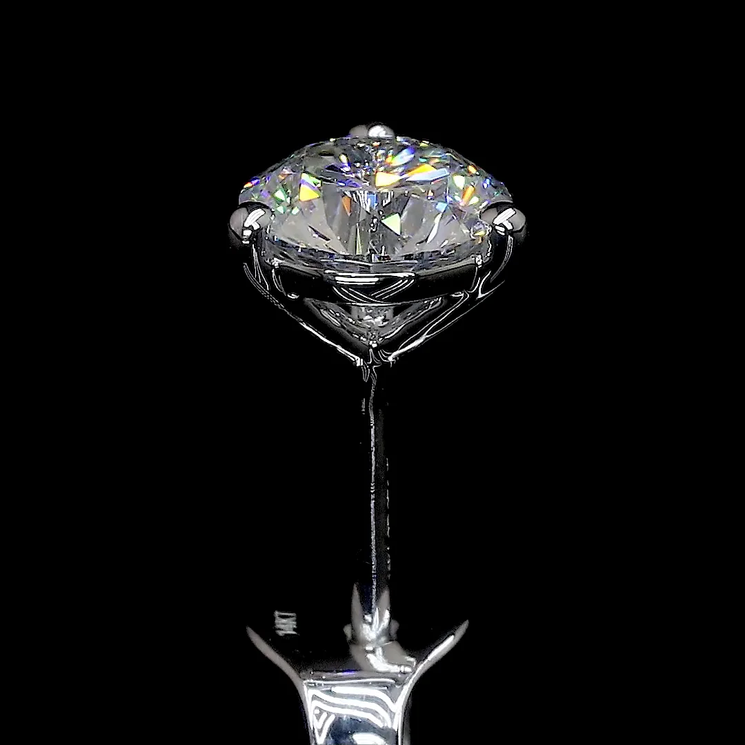 0.81 Cts 18k White Gold Round Shape Martini Earring - Image 4