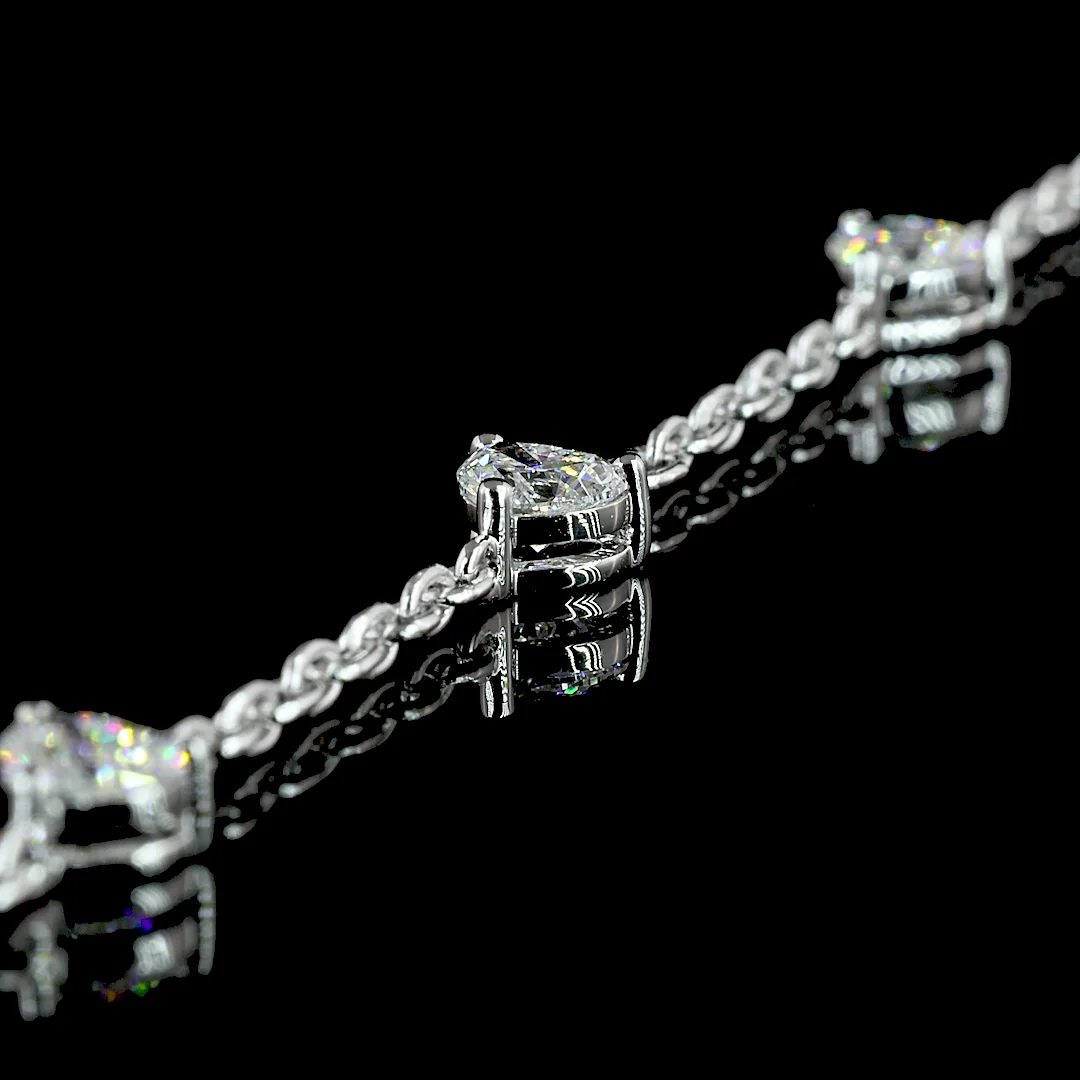 9.4 Cts 14k White Gold Mix Shape Special Necklace - Image 4