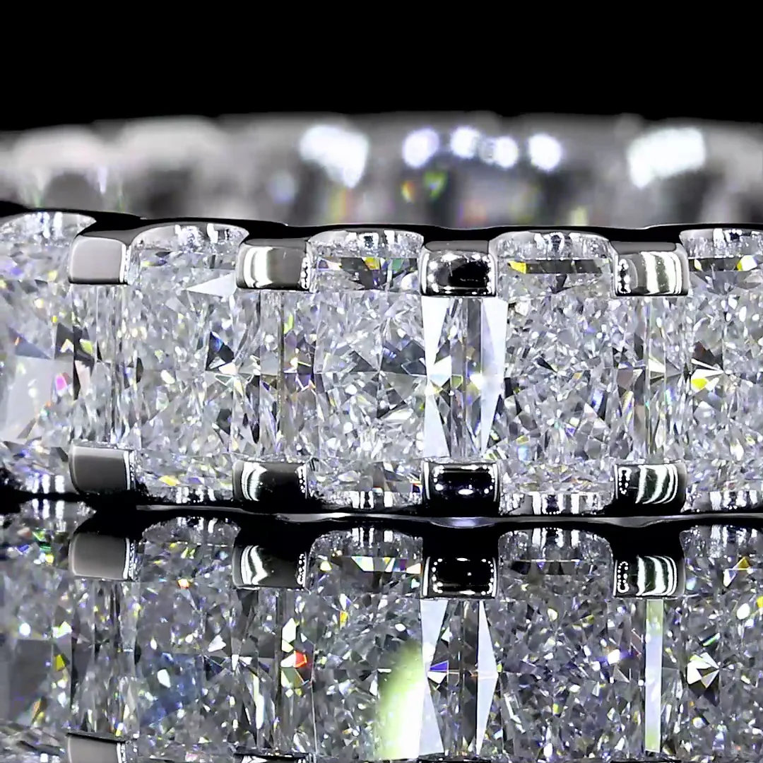 2.65 Cts 14k White Gold Radiant Shape Eternity Band Eternity Band - Image 3