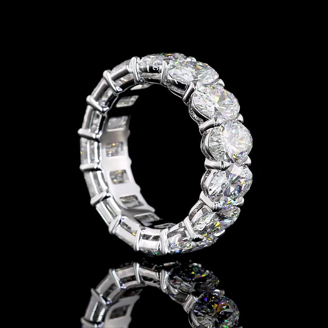 9.99 Cts 14k White Gold Mix Shape Eternity Band Eternity Band - Image 2