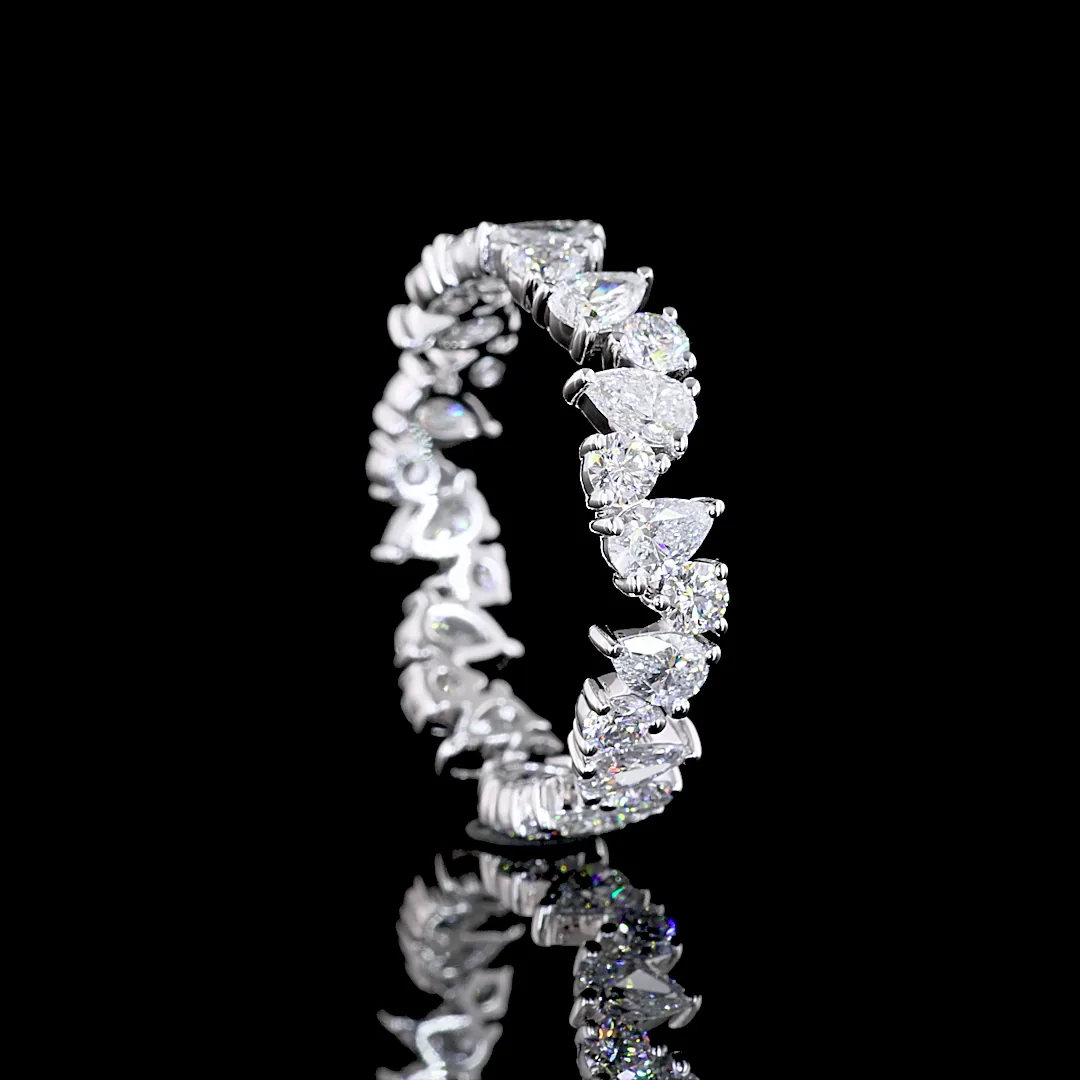 2.13 Cts 14k White Gold Mix Shape Eternity Band Eternity Band - Image 2