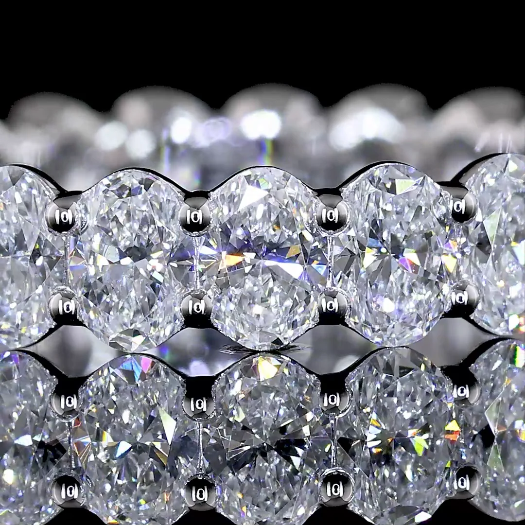 2.28 Cts 18k White Gold Oval Shape Eternity Band Eternity Band - Image 3