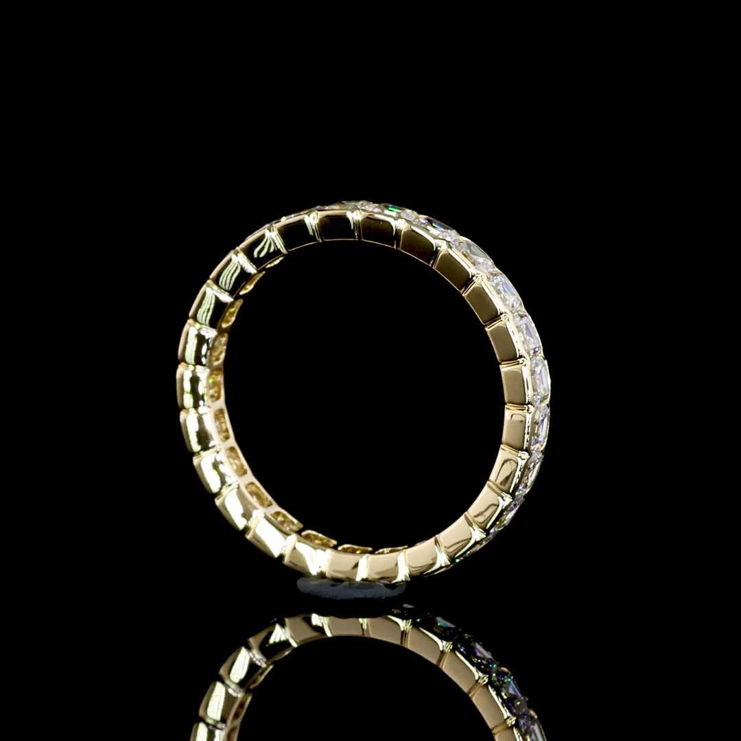 2.13 Cts 14k Yellow Gold Asscher Shape Eternity Band Eternity Band - Image 3