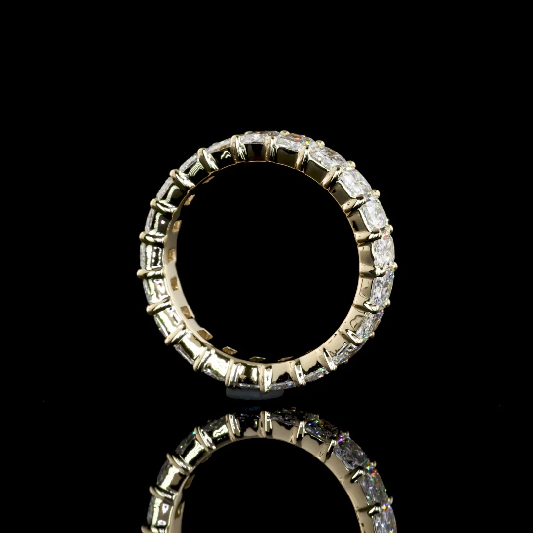 3.99 Cts 14k Yellow Gold Radiant Shape Eternity Band Eternity Band - Image 4