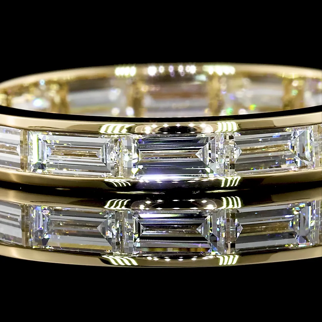1.97 Cts 14k Yellow Gold Baguette Shape Eternity Band Eternity Band - Image 2