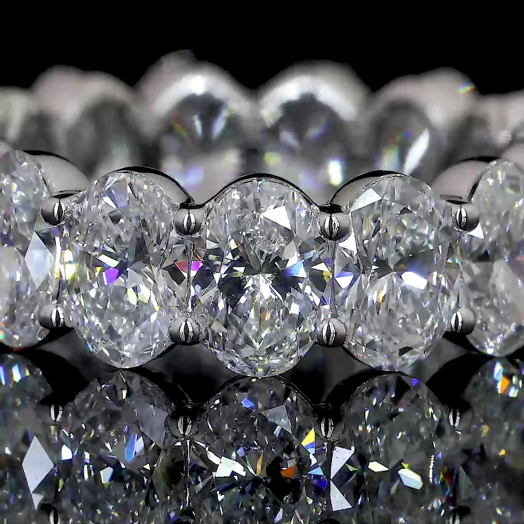 5.47 Cts 14k White Gold Oval Shape Eternity Band Eternity Band - Image 2