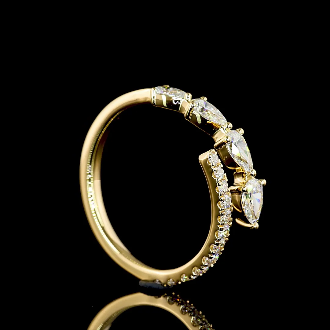 0.95 Cts 18k Yellow Gold Mix Shape Special Eternity Band - Image 2