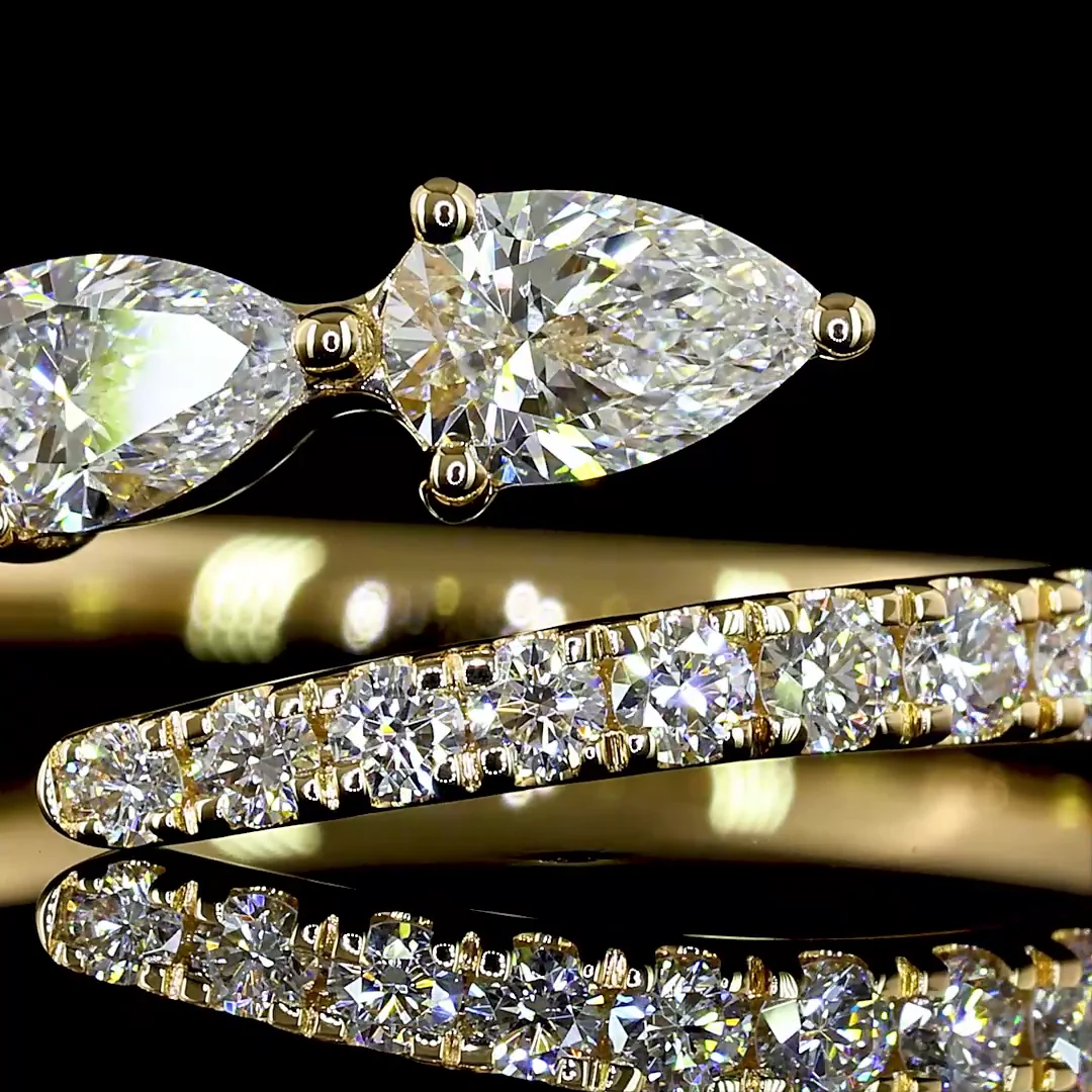 0.95 Cts 18k Yellow Gold Mix Shape Special Eternity Band - Image 3