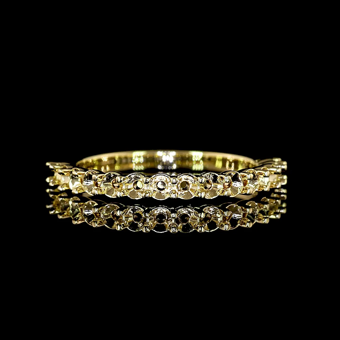 0 Cts 14k Yellow Gold Shape Half Eternity Eternity Band - Video