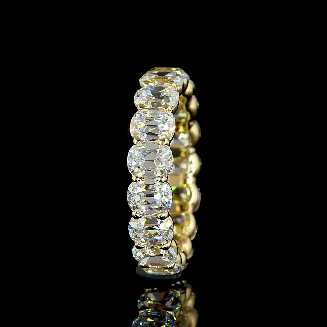 5.7 Cts 14k Yellow Gold Antique Cushion Shape Eternity Band Eternity Band - Image 2