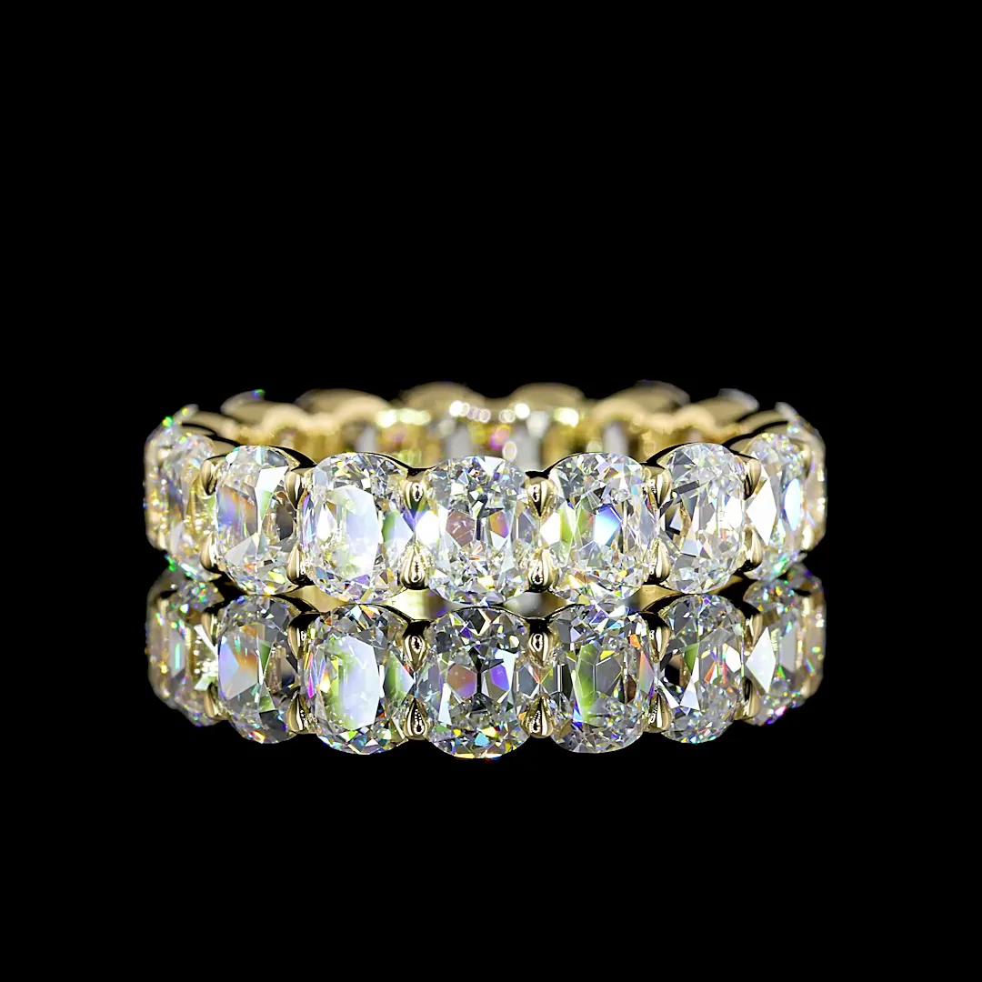 5.7 Cts 14k Yellow Gold Antique Cushion Shape Eternity Band Eternity Band - Video