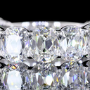 4.91 Cts 14k White Gold Antique Cushion Shape 3/4 Band Eternity Band - Image 3