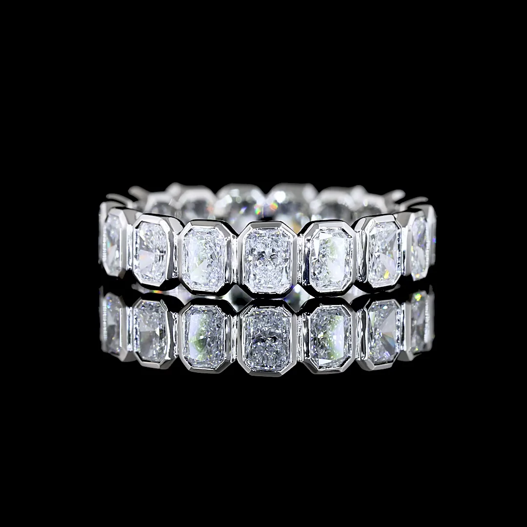 1.94 Cts Platinum Radiant Shape Eternity Band Eternity Band - Image 2