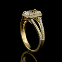 1.9 Cts 14k Yellow Gold Radiant Shape Split Shank Ring - Image 2