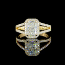 1.9 Cts 14k Yellow Gold Radiant Shape Split Shank Ring - Video