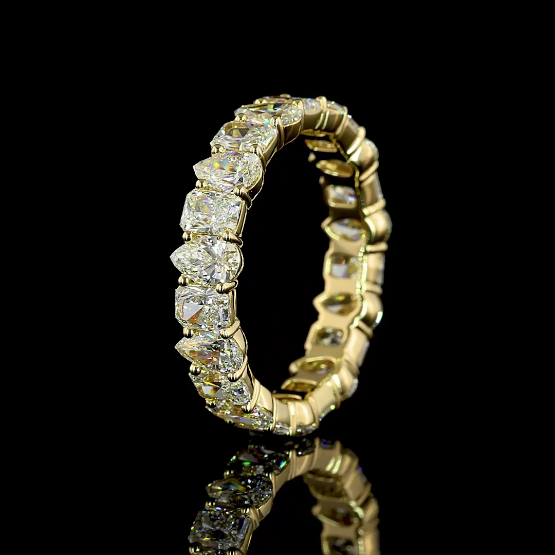 3.31 Cts 14k Yellow Gold Mix Shape Eternity Band Eternity Band - Image 4