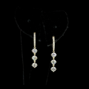 2.09 Cts 14k Yellow Gold Round Shape Hanging Earring - Video