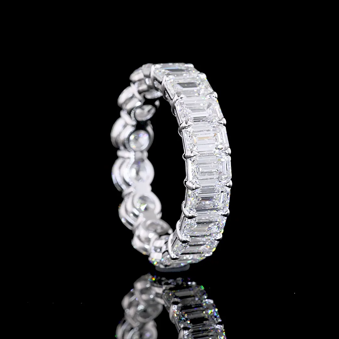 7.28 Cts 14k White Gold Mix Shape Eternity Band Eternity Band - Image 2