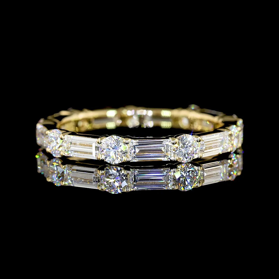1.73 Cts 14k Yellow Gold Baguette Shape Eternity Band Eternity Band - Video
