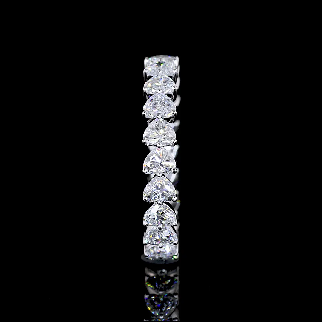 2.31 Cts 14k White Gold Heart Shape Eternity Band Eternity Band - Image 2