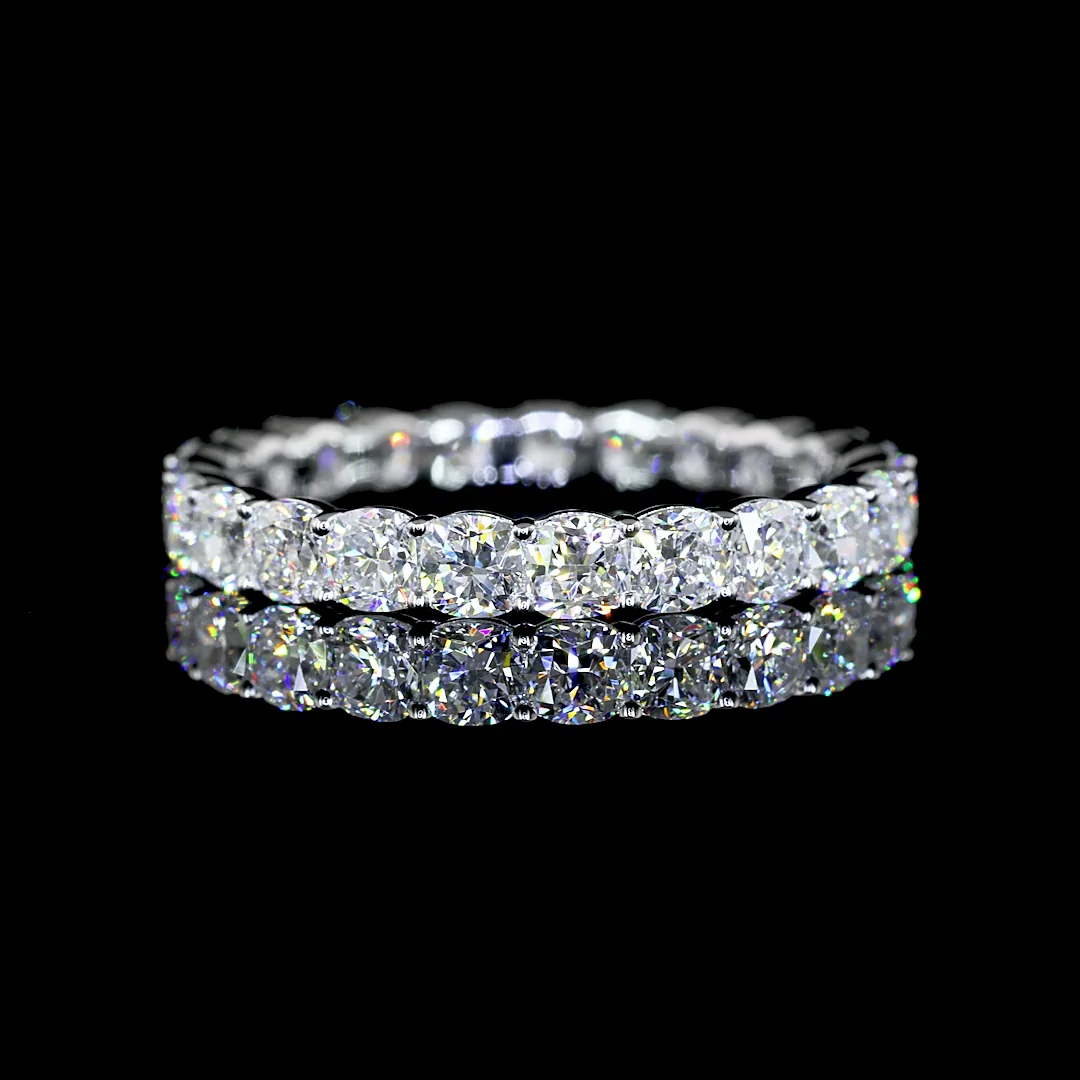 2.32 Cts 14k White Gold Square Cushion Brilliant Shape Eternity Band Eternity Band - Video