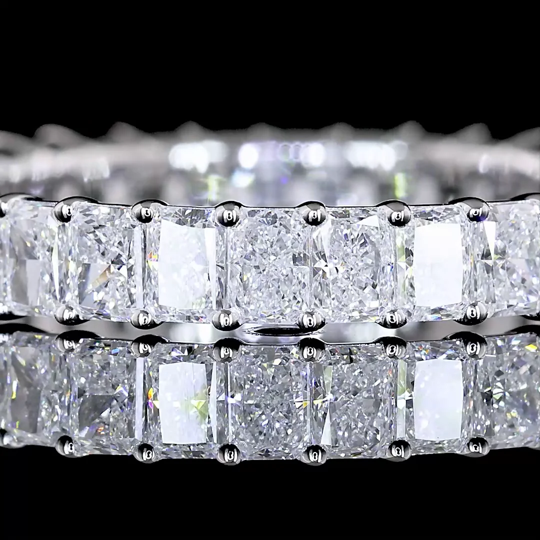 1.8 Cts 14k White Gold Radiant Shape Eternity Band Eternity Band - Image 3