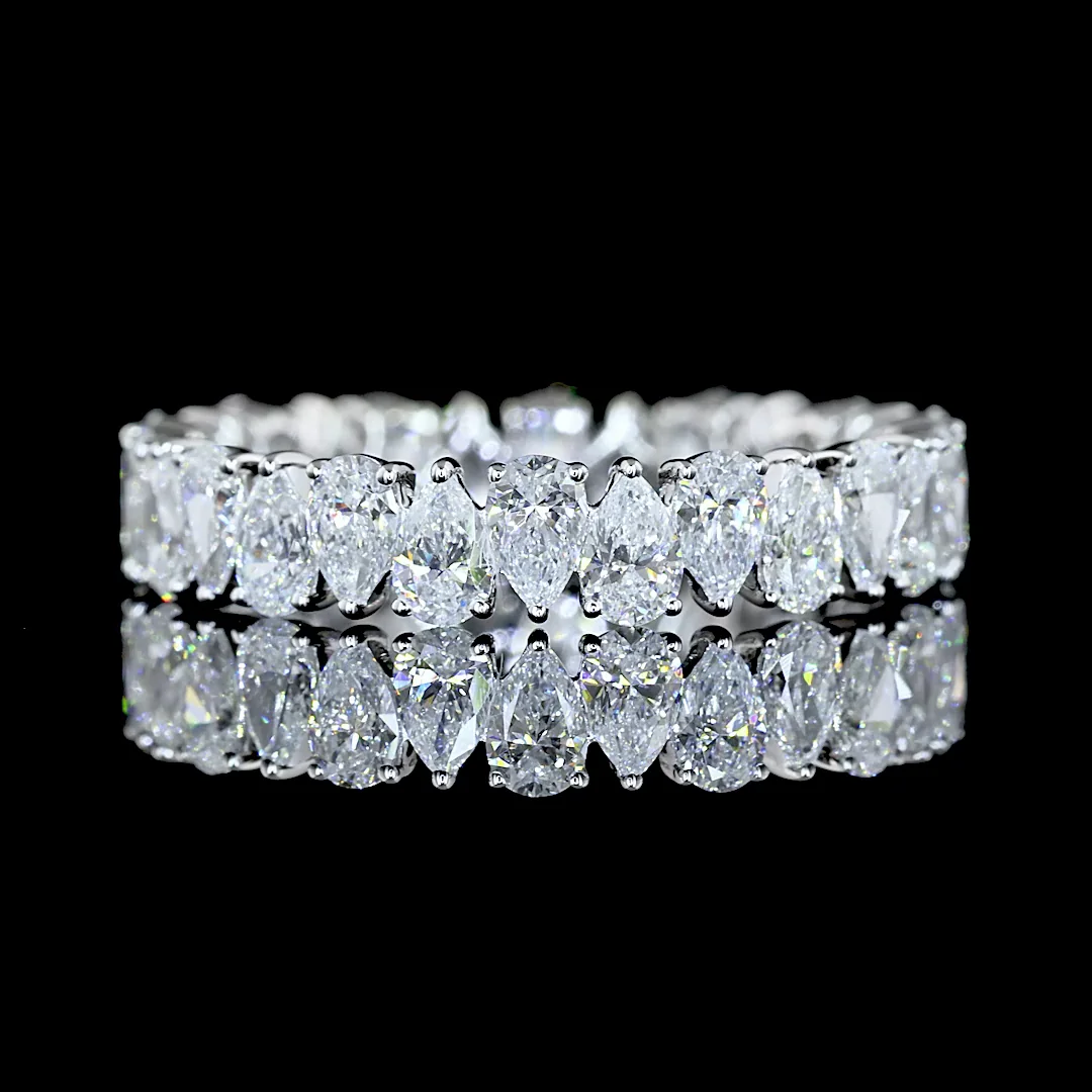 2.08 Cts 14k White Gold Pear Shape Eternity Band Eternity Band - Video