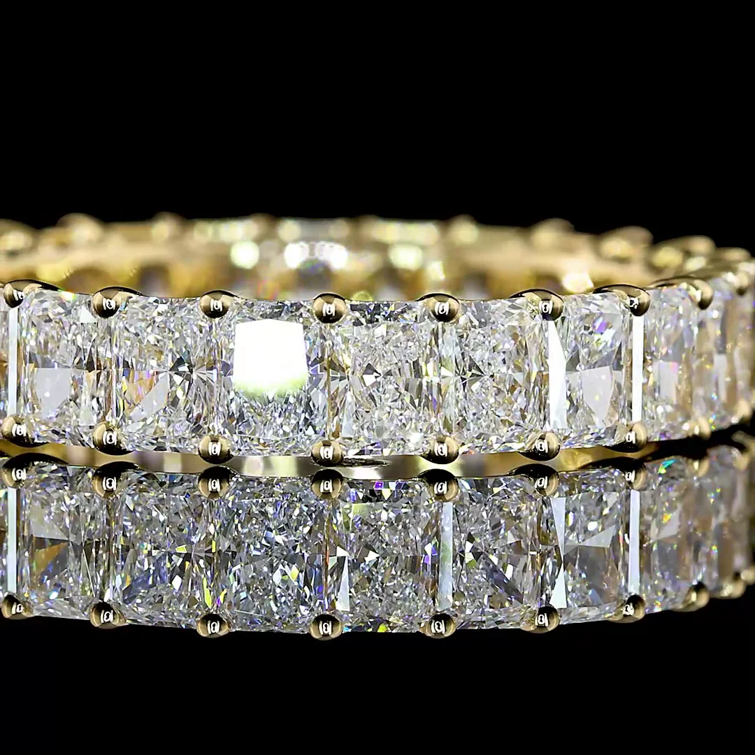 2.99 Cts 14k Yellow Gold Radiant Shape Eternity Band Eternity Band - Image 3