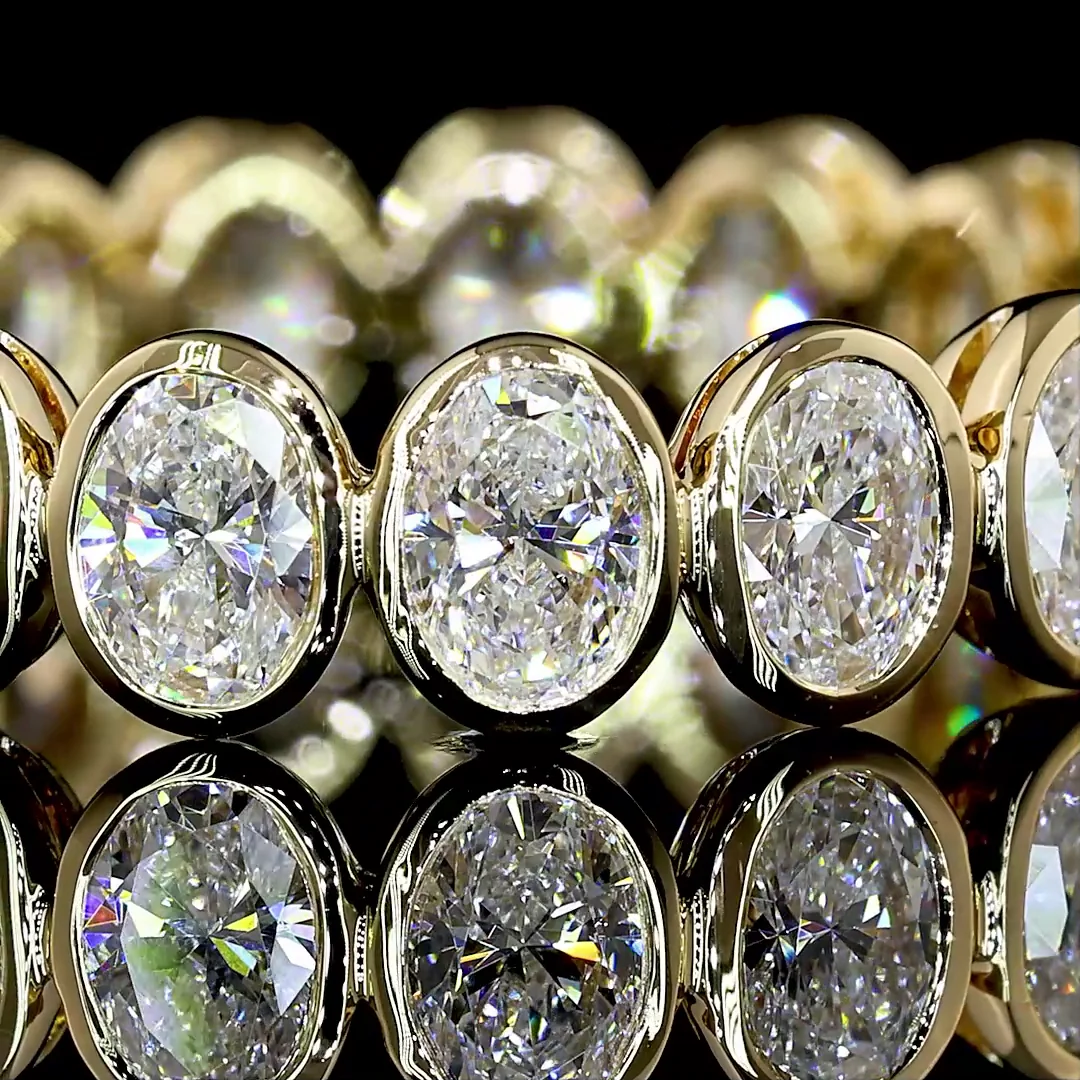 2.04 Cts 14k Yellow Gold Oval Shape Eternity Band Eternity Band - Image 3