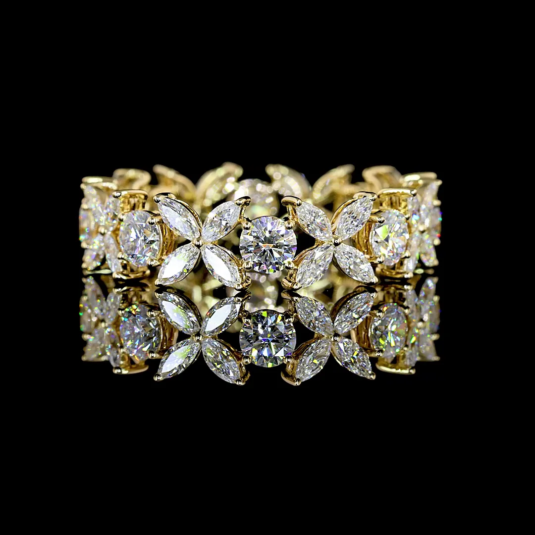 2.35 Cts 14k Yellow Gold Round Shape Special Eternity Band - Video