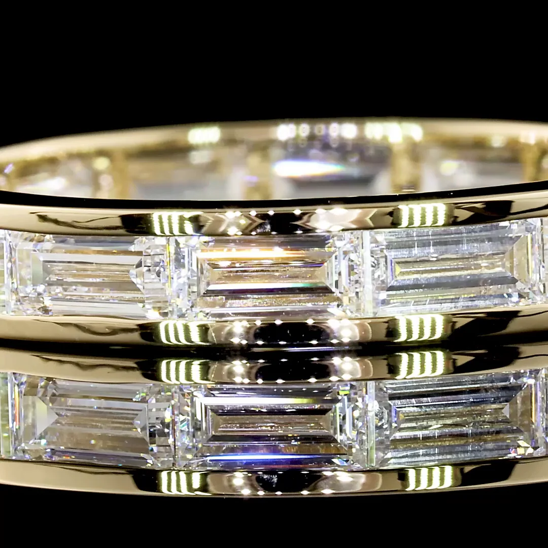 1.81 Cts 14k Yellow Gold Baguette Shape Eternity Band Eternity Band - Image 2