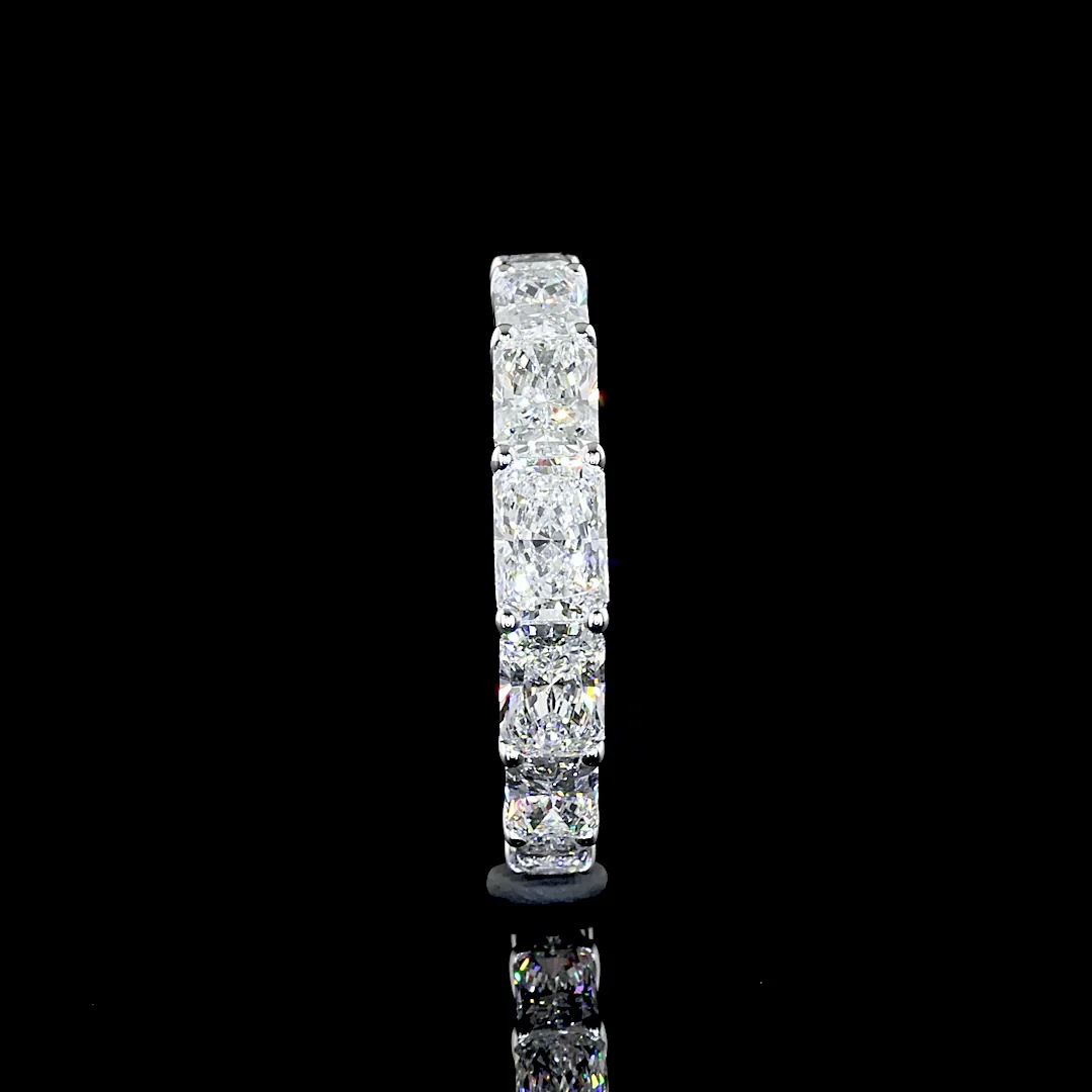 2.78 Cts 14k White Gold Radiant Shape Eternity Band Eternity Band - Image 3