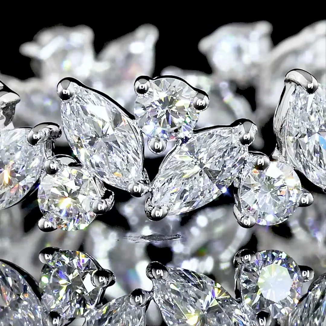 1.76 Cts 18k White Gold Mix Shape Eternity Band Eternity Band - Image 2