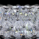 12.29 Cts 14k White Gold Pear Shape Eternity Band Eternity Band - Image 3