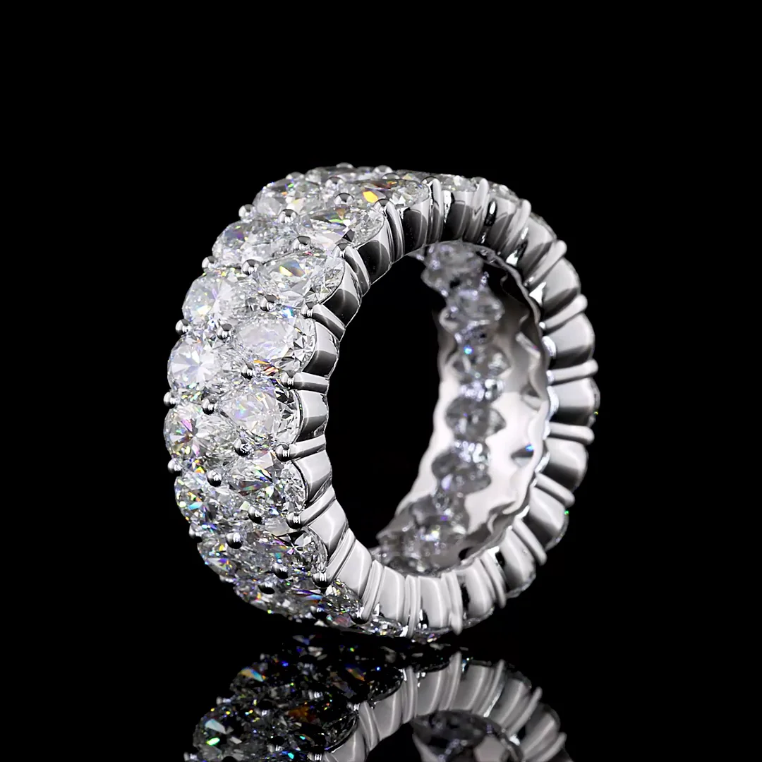 12.29 Cts 14k White Gold Pear Shape Eternity Band Eternity Band - Image 4