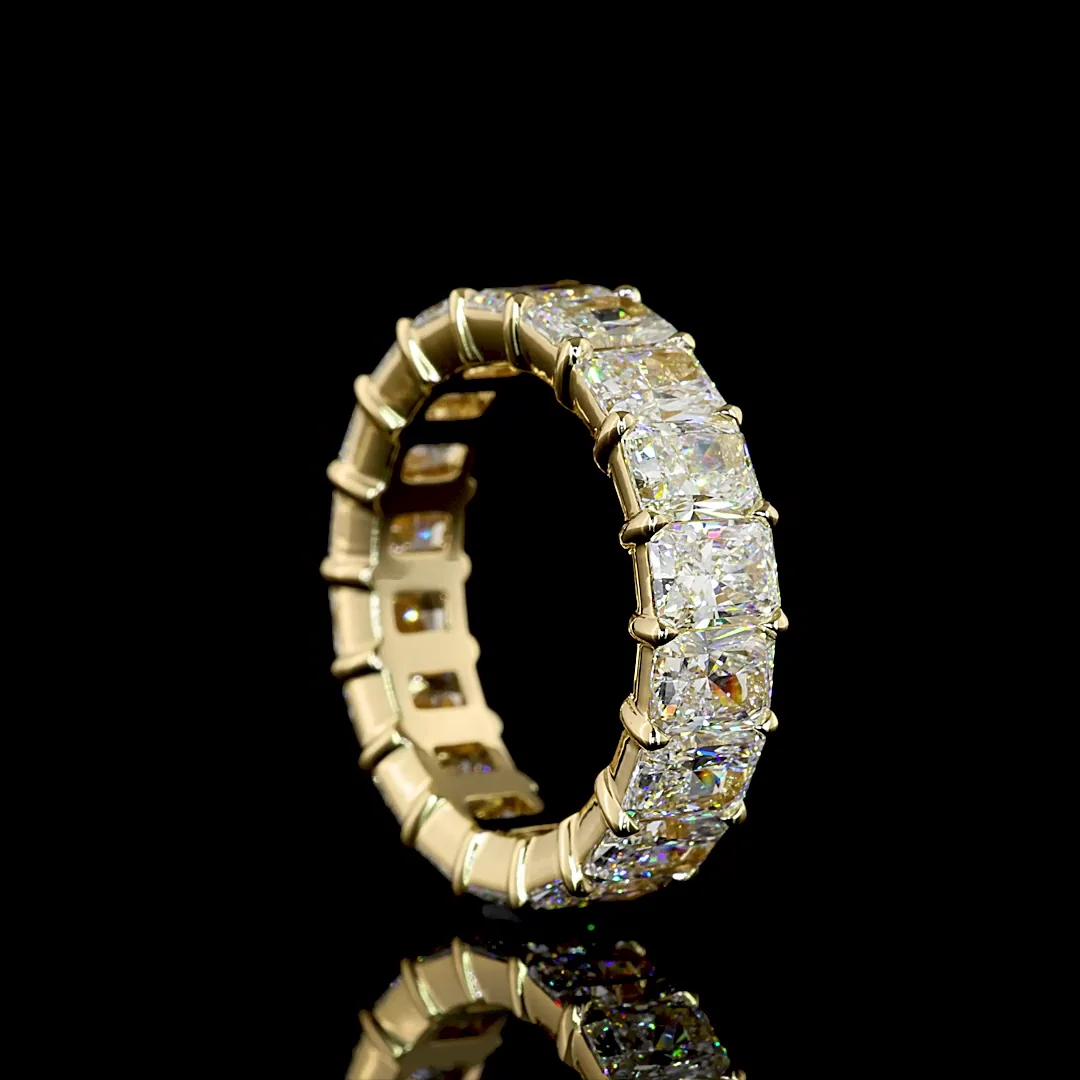6.6 Cts 14k Yellow Gold Radiant Shape Eternity Band Eternity Band - Image 2