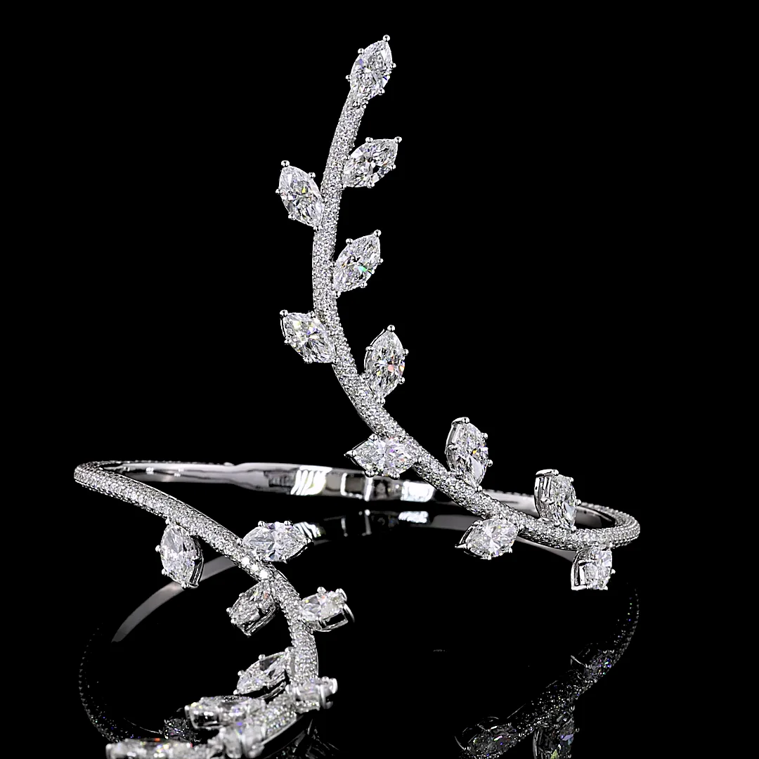 16.53 Cts 14k White Gold Mix Shape Special Bracelet - Image 3