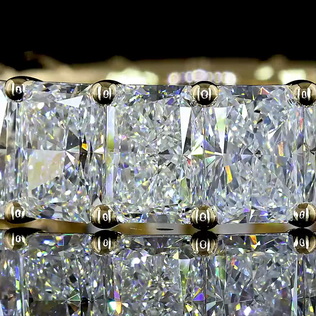 10.45 Cts 14k Yellow Gold Radiant Shape Eternity Band Eternity Band - Image 3