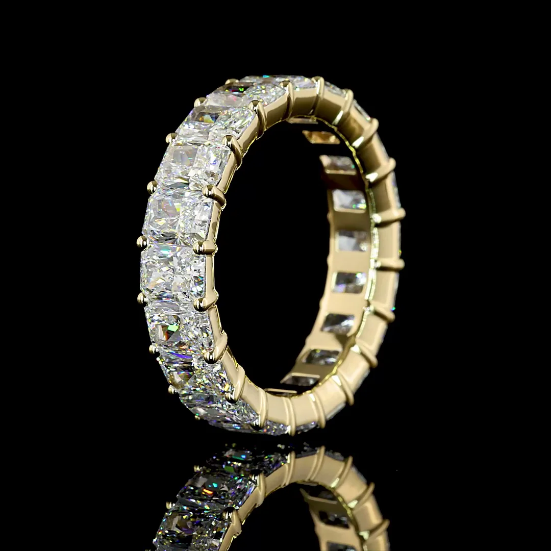 10.45 Cts 14k Yellow Gold Radiant Shape Eternity Band Eternity Band - Image 4