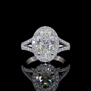 2.21 Cts 14k White Gold Oval Shape Split Shank Ring - Video
