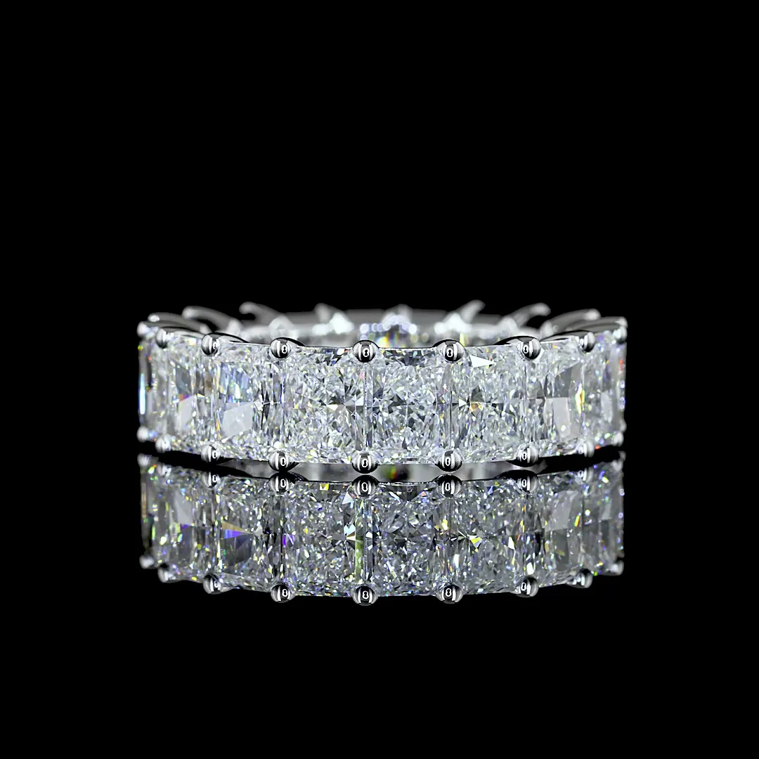 6.93 Cts 14k White Gold Mix Shape Eternity Band Eternity Band - Video