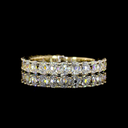1.86 Cts 14k Yellow Gold Antique Cushion Shape 3/4 Band Eternity Band - Video