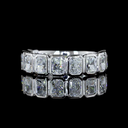 2.23 Cts 14k White Gold Radiant Shape 3/4 Band Eternity Band - Video