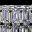 11.28 Cts Platinum Emerald Shape Eternity Band Eternity Band - Image 3