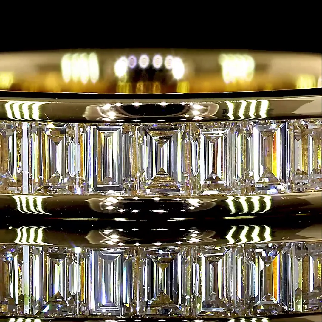 1.99 Cts 18k Yellow Gold Baguette Shape Eternity Band Eternity Band - Image 3