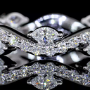 0.81 Cts 18k White Gold Mix Shape Special Eternity Band - Image 3