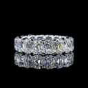 6.31 Cts 14k White Gold Antique Cushion Shape Eternity Band Eternity Band - Video